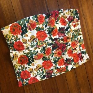 Anthropologie denim floral skirt size 10